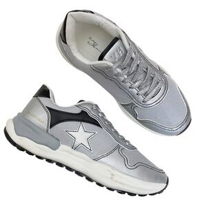 Vintage Havana Run‎ Washed Silver Sneakers Metallic